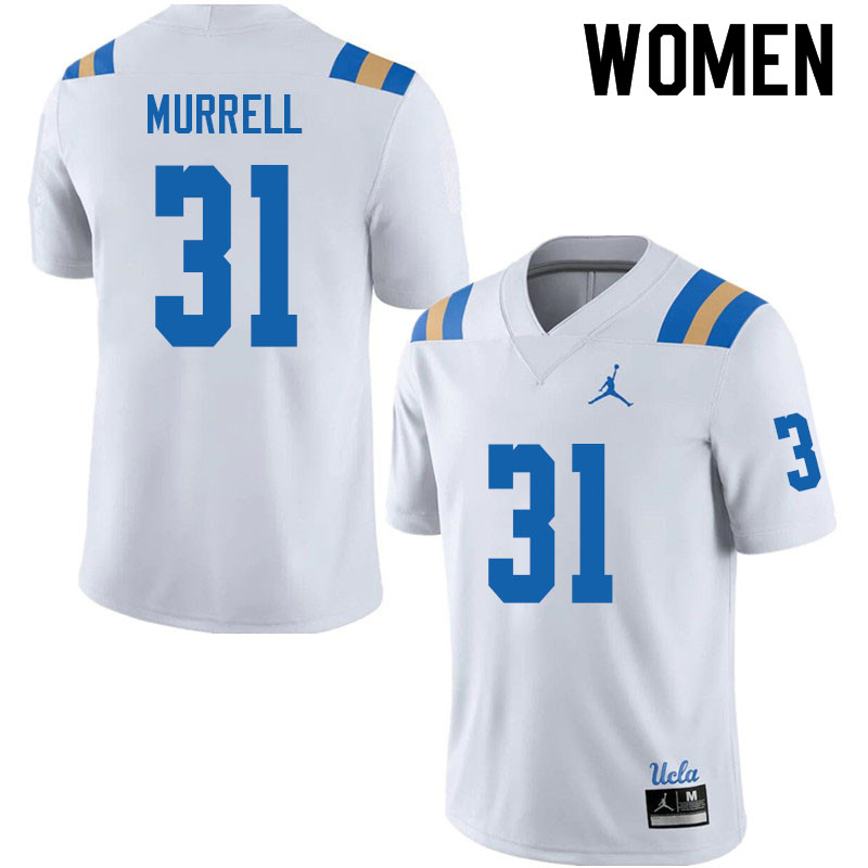 Jordan Brand Women #31 Deshun Murrell UCLA Bruins College Football Jerseys Sale-White - Click Image to Close